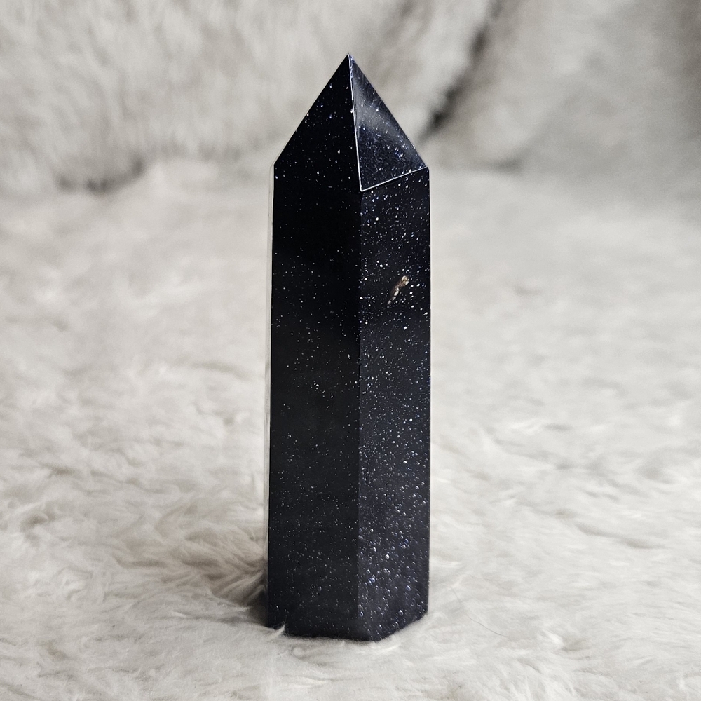 Blue Goldstone Tower – Ambition & Luck Crystal Obelisk - Picture 3 of 6